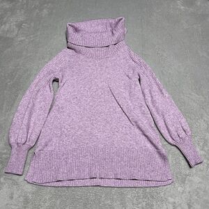 Anthropologie Sweater Womens XS Purple Tunic Pullover Turtleneck